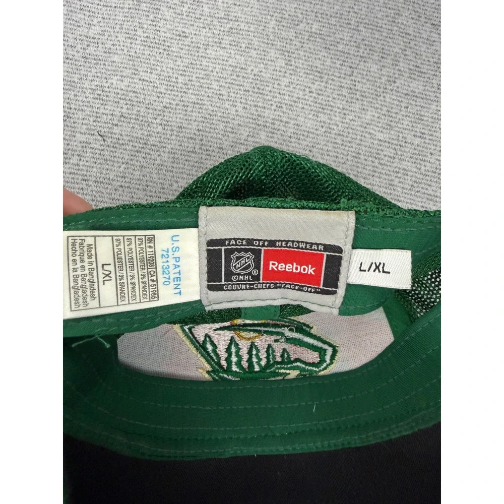 Minnesota Wild Reebok NHL‎ Face Off Trucker Hat Green White FitMax 70 L/XL